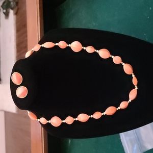 Vintage set of necklace and earrings